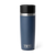YETI Rambler 473ml Travel Bottle, insulated flask bottle for maintaining internal temperatures, front view of bottle in a dark blue colour