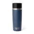 YETI Rambler 473ml Travel Bottle, insulated flask bottle for maintaining internal temperatures, front view of bottle in a dark blue colour