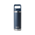 YETI Rambler 532 ml Water Bottle, insulated flask bottle for maintaining internal temperatures, front view of bottle in a navy colour