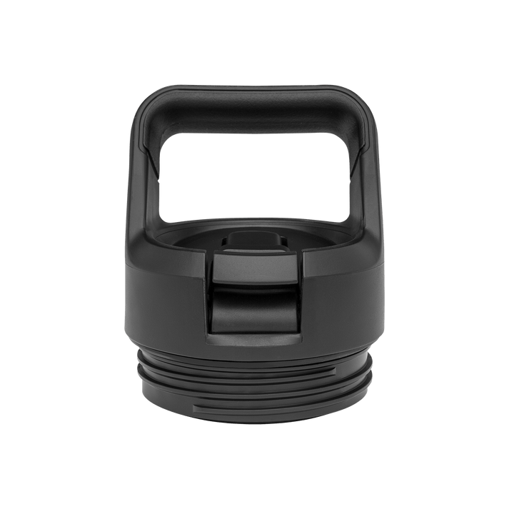 Yeti black rambler bottle straw cap, replacement cap for water bottle with attached straw in a black colour