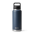 front view of 1 litre yeti rambler insulated bottle in a navy colour