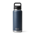 front view of 1 litre yeti rambler insulated bottle in a navy colour