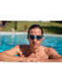 Man wearing Zoggs predator flex swim goggles with tinted lens in pool