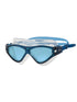 zoggs tri vision swim mask, navy, blue tinted lens